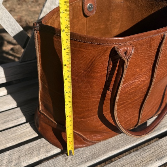 EUC Frye Leather Tote w/Removable Pouch - Picture 10 of 12